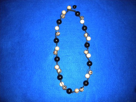 Collar cuero y madera